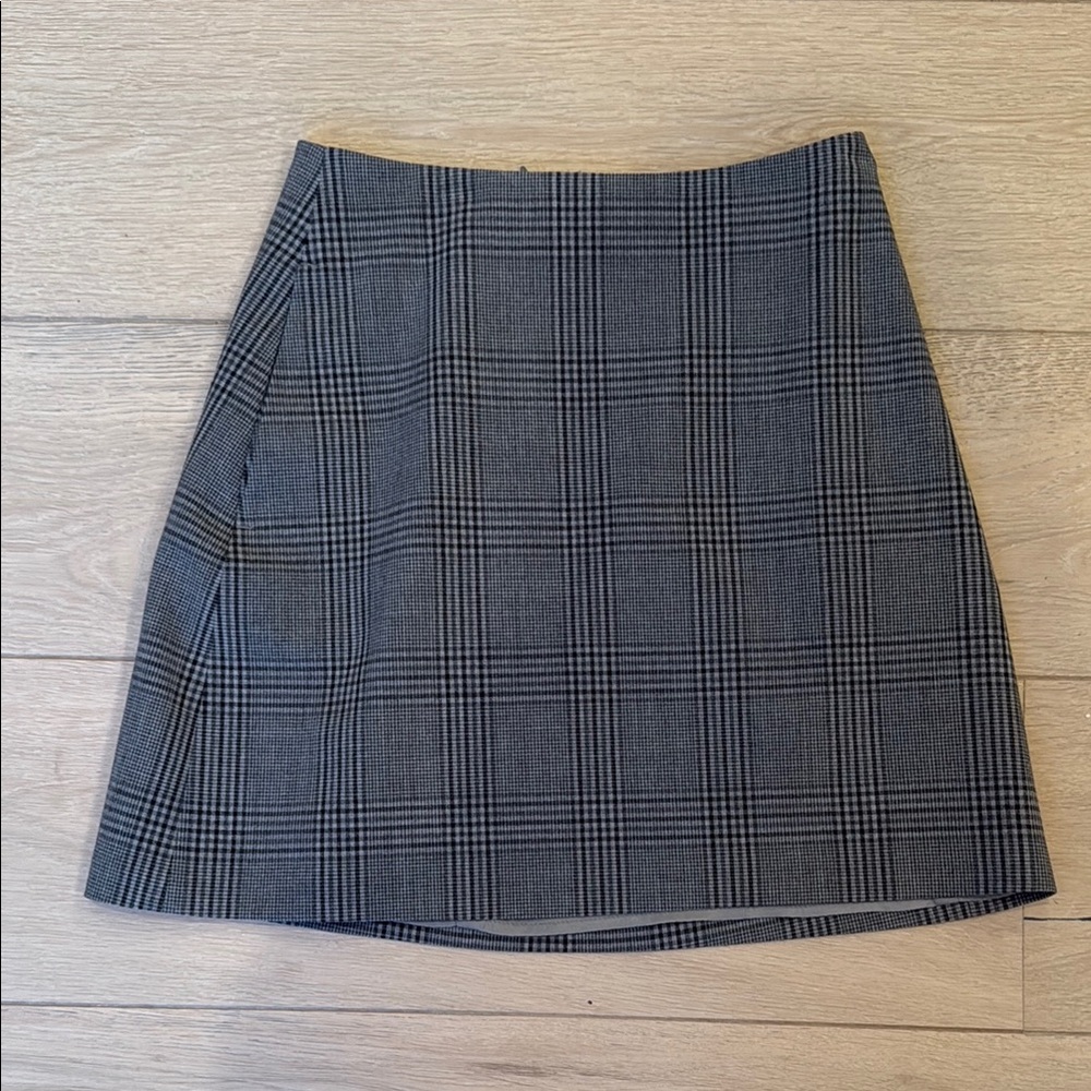 Wilfred Gray Plaid Skirt